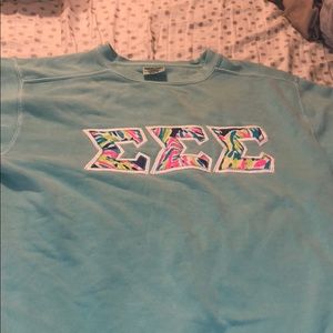 Comfort Colors Tri Sigma Lilly Pulitzer Sweatshirt